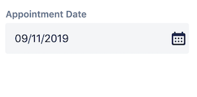 Example image of rendered date picker